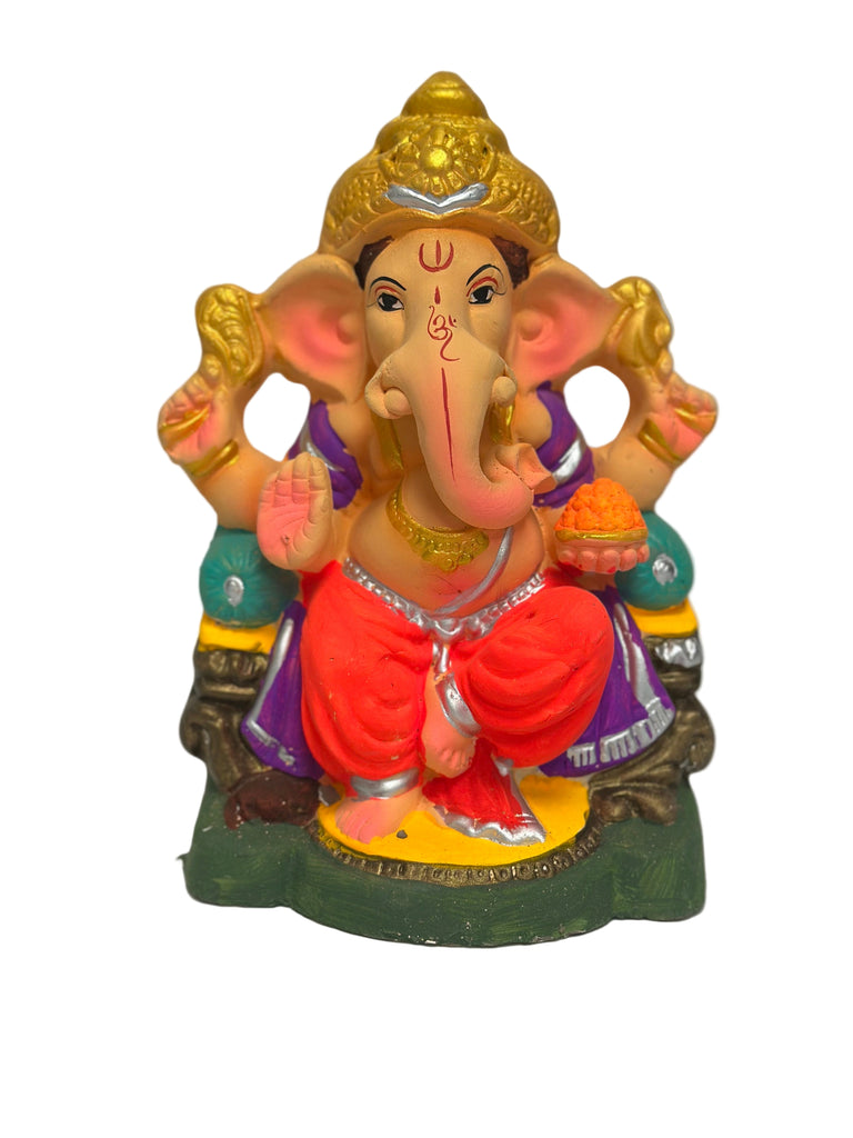 Clay Ganesh Idol for pooja online 