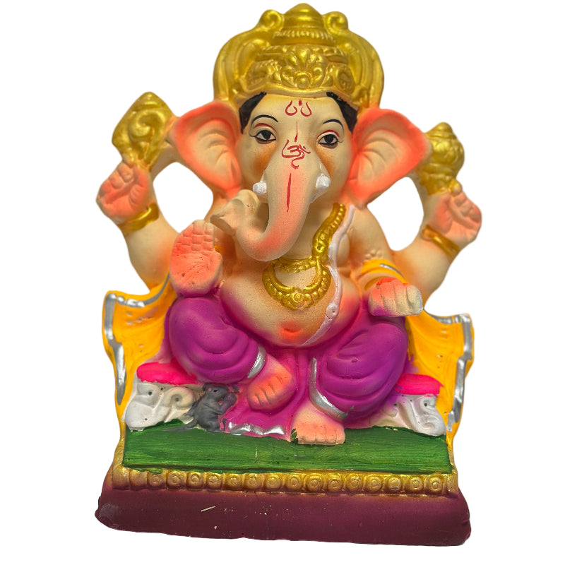 Coloured Ganesh Idols Violet Color