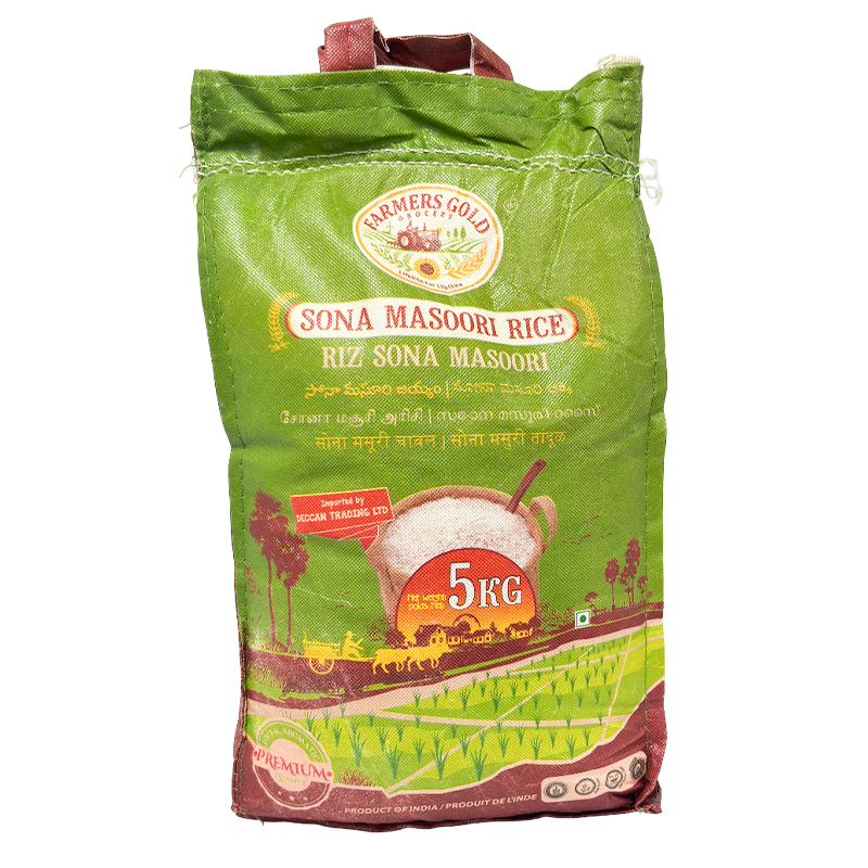 Farmers Gold Sona Masoori Rice 5Kg – SUJASH