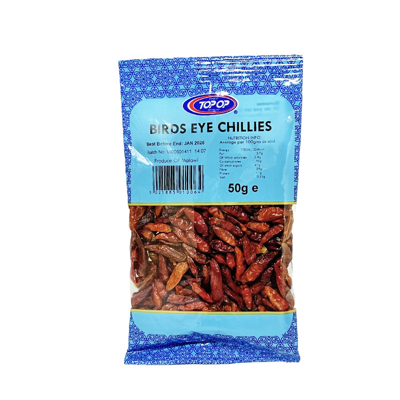 Buy dried birds eye chilli online UK