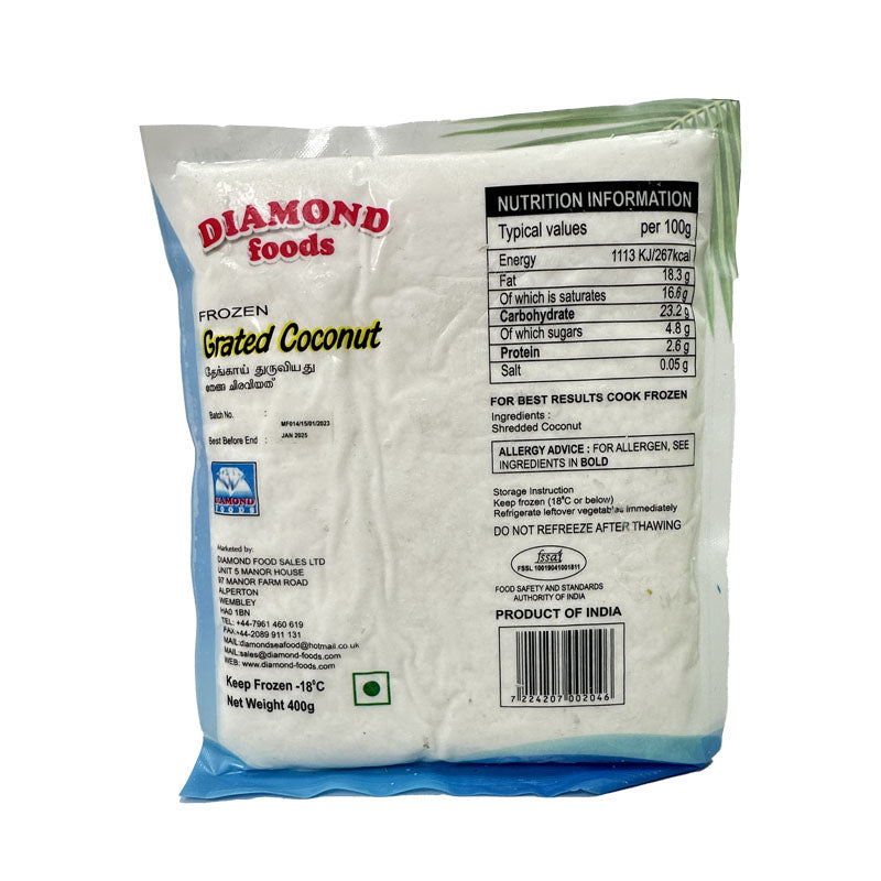 Purchase online Diamond Frozen Grated Coconut UK