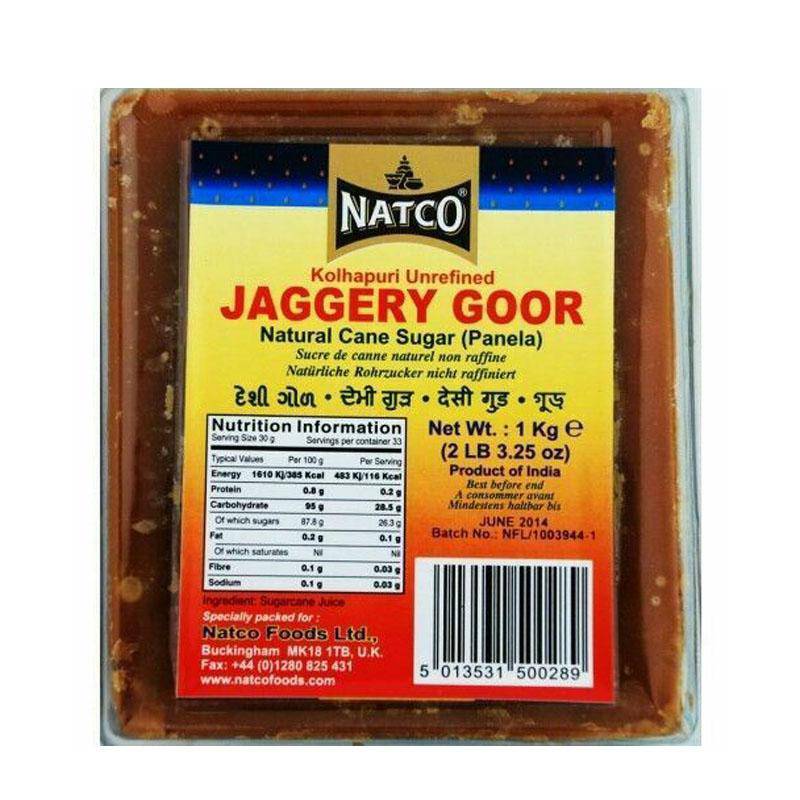 Shop for Natco Jaggery Goor | Natural Cane Sugar 1Kg online UK
