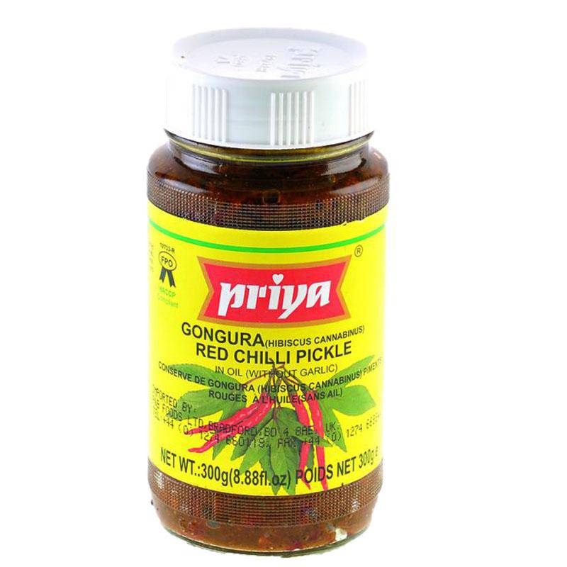 Buy Priya Gongura and Red Chilli Pickle 300g online UK