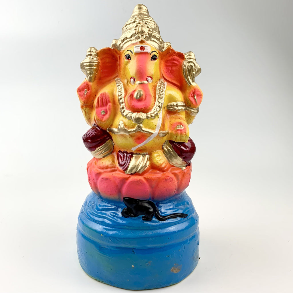 Buy Ganesh Idol (Yellow Color) - Approx 24cm Height - SUJASH online UK